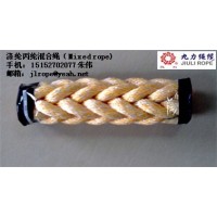 黄色涤纶丙纶混合十二股-高强耐磨强度缆绳特供