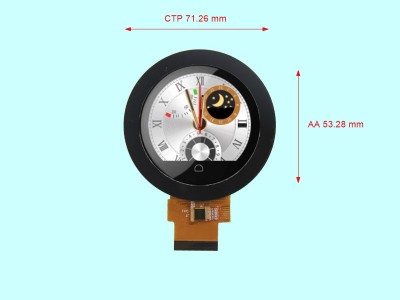 2.1寸RGB接口IPS全视角圆形TFT液晶屏