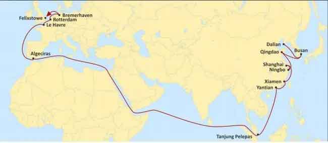 欧亚航线主要经过哪些地方（大陆东西两岸的重要航线）