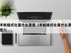 手机格式化是什么意思（手机格式化是什么意思?）