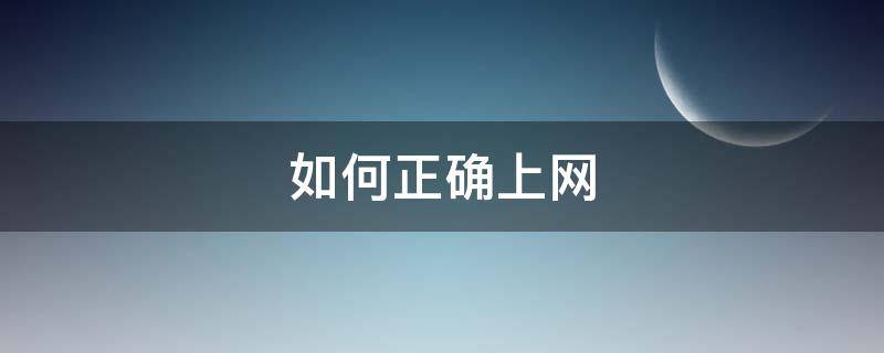 如何正确上网 小学生如何正确上网