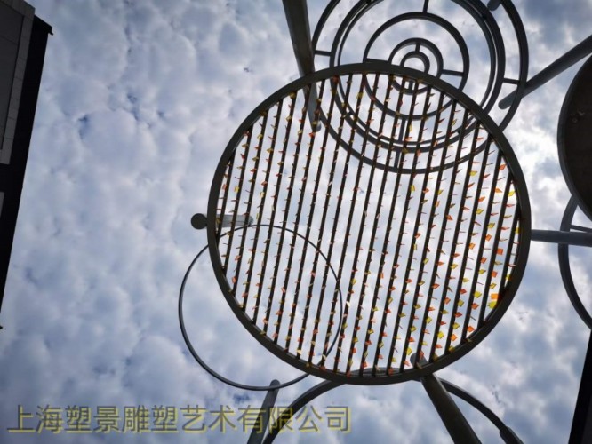 上海工厂供应 广场雕塑 灯光圆环不锈钢雕塑小品