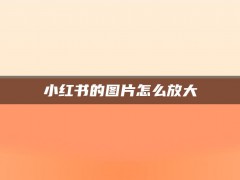 小红书的图片怎么放大