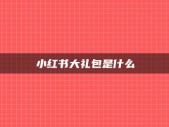 小红书大礼包是什么