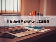 带有php提示的软件，php常用插件有哪些？