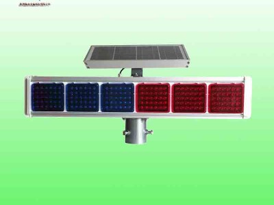 黑龙江太阳能六灯爆闪灯 双面红蓝爆闪灯 交通设施厂家图2