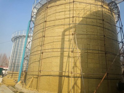 发电厂厌氧罐保温施工工程 岩棉罐体保温工程承包图3