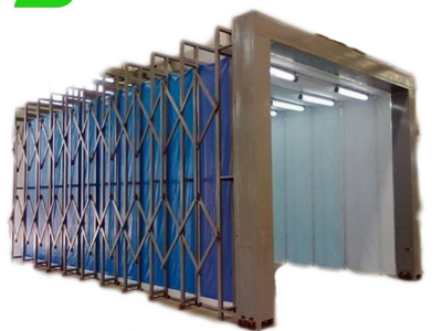 厂家订做伸缩式喷漆房设备图2