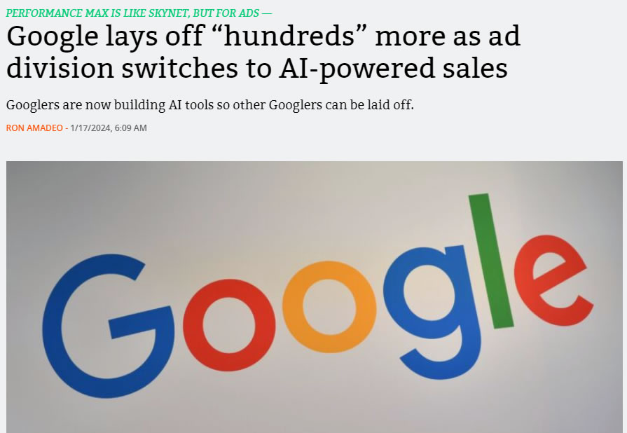 Google用AI替代销售工作只是开始…… Google 人工智能AI 微新闻 第1张
