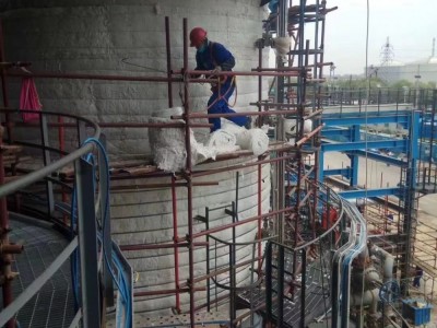 排烟管道保温施工队 锅炉烟脱硫脱硝铁皮保温承包图2