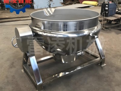 卤味卤煮夹层锅 自动搅拌夹层锅 八宝粥熬煮设备图2