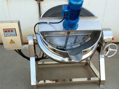 商用牛羊肉熬制卤煮锅番茄酱炒锅 燃行星搅拌夹层锅厂家图2