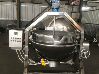 商用牛羊肉熬制卤煮锅番茄酱炒锅 燃行星搅拌夹层锅厂家图3