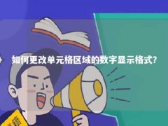 如何更改单元格区域的数字显示格式？