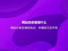 网站目录是指什么？网站分类目录的优点、申请技巧及作用