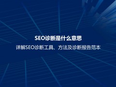 SEO诊断是什么意思？详解SEO诊断工具及方法