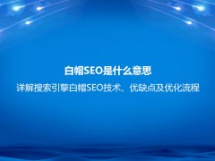 白帽SEO是什么意思？详解搜索引擎白帽SEO技术、优缺点及优化流程