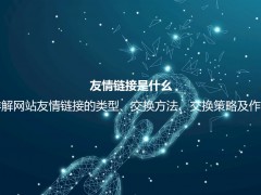 友情链接是什么？详解友情链接的作用、检测方法、交换平台及注意事项