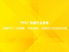 PPC广告是什么意思？详解PPC广告策略、评估指标、投放技巧及投放步骤