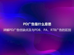 PD广告是什么意思？详解PD广告优缺点及与PDB、PA、RTB广告的区别